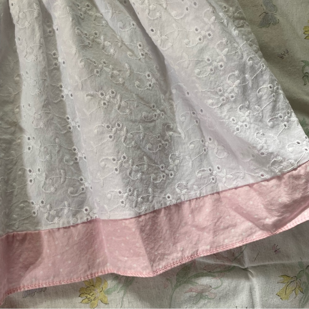 Healthtex Baby White and Pink Dress with Flower 18m - Picture 4 of 8